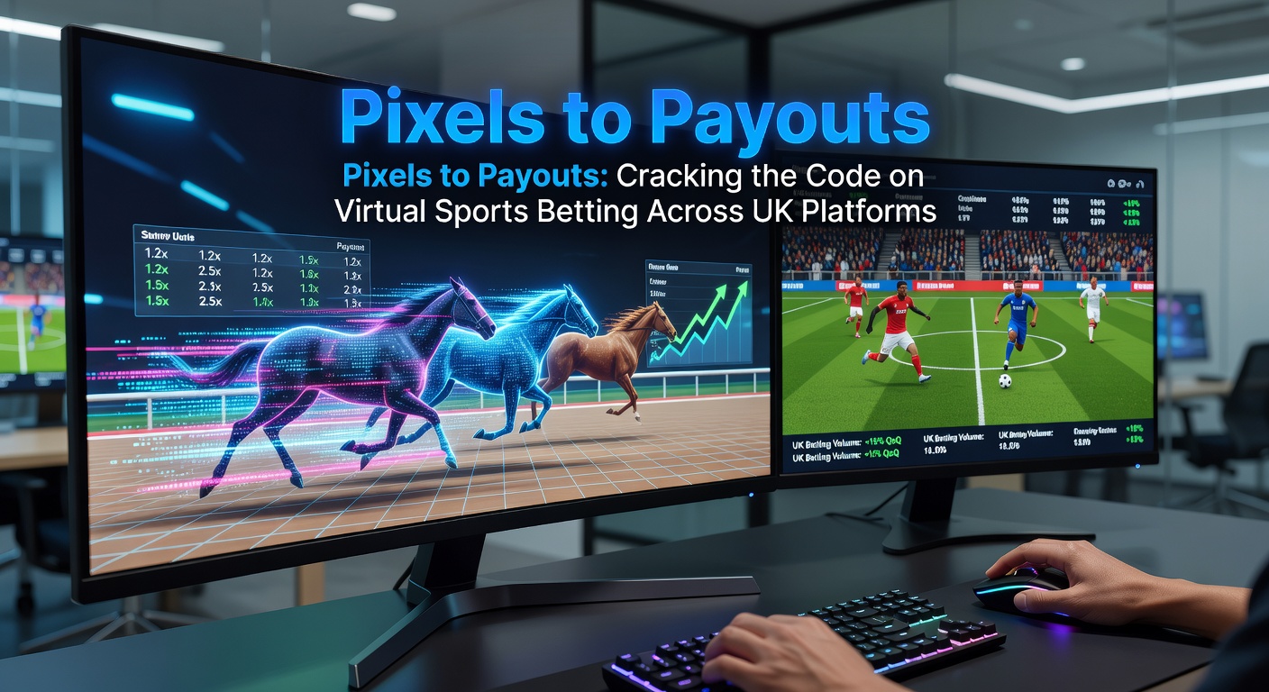 Digital simulation of a virtual football match on a betting platform, showing live odds and action-packed gameplay