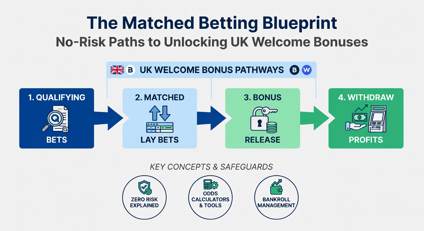 Screenshot of a matched betting calculator displaying profit projections for a Premier League welcome offer