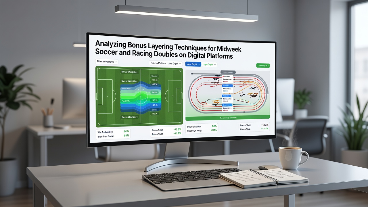 Mobile screen displaying layered bonus activation for soccer matches and horse racing doubles