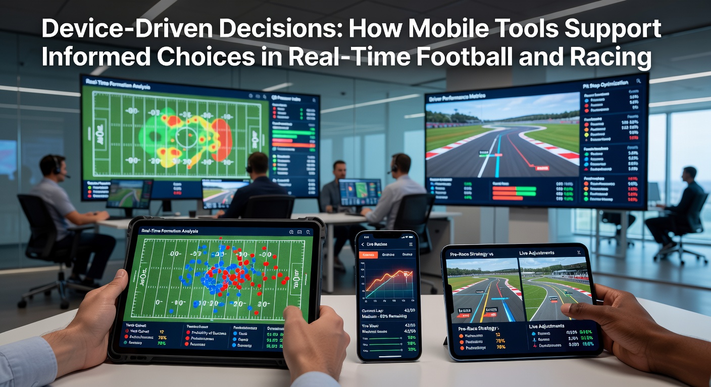 Tablet screen showing horse racing live tracking with sectional times and football match statistics side by side