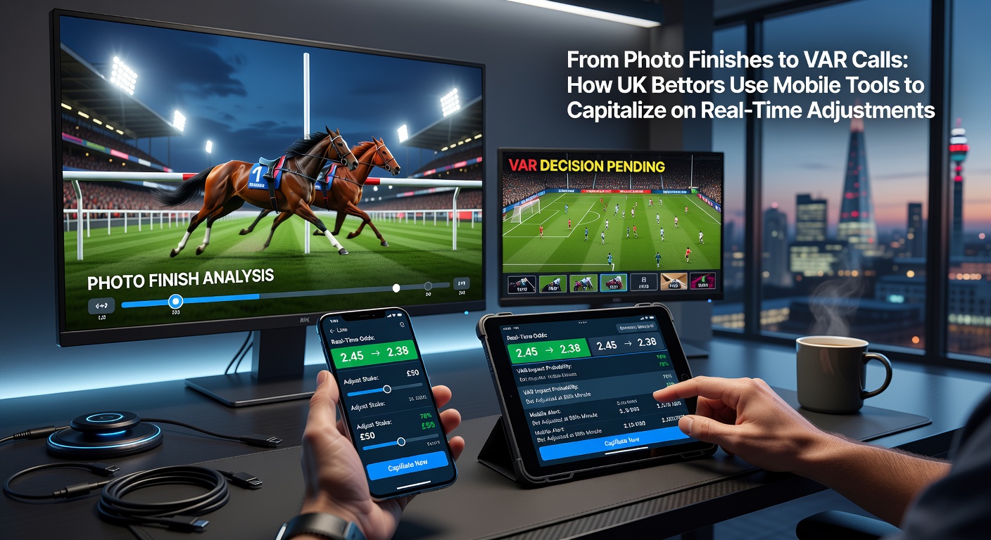 Mobile screen displaying real-time VAR decision updates alongside betting markets during a Premier League match