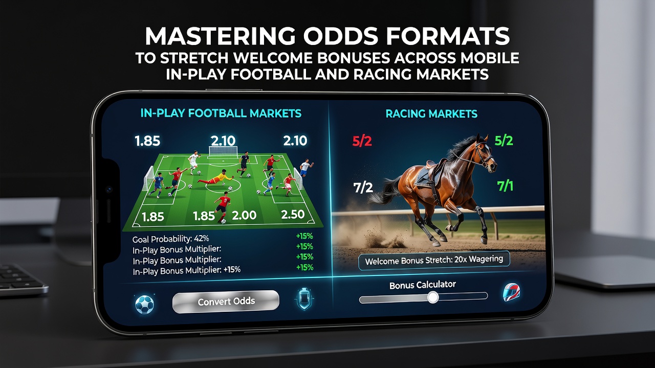 Close-up of horse racing odds board on a smartphone screen with live updates